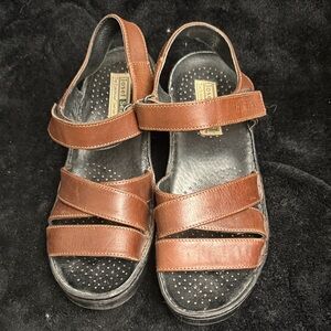 Josef Seibel Brown Leather Strappy Sandals